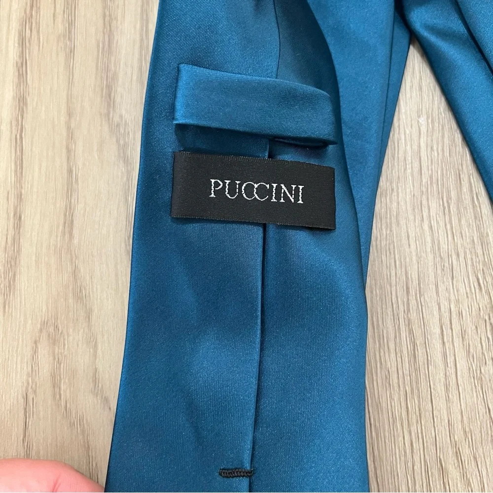 Puccini Men’s Teal and Pale Green Tie Bundle